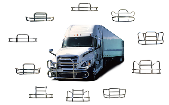 Dongsui Factory Classic Strong North American Factory Original Price New Styled Semi Truck Bumper Deer Guards For Freightliner Cascadia Volvo International Prostar Kenworth Peterbilt Mack Pinnacle Новый стильный полугрузовик бампер оленьи защиты для грузовых лайнеров Cascadia Volvo International Простар Кенворт Питербилт Мак Мак Пинакл